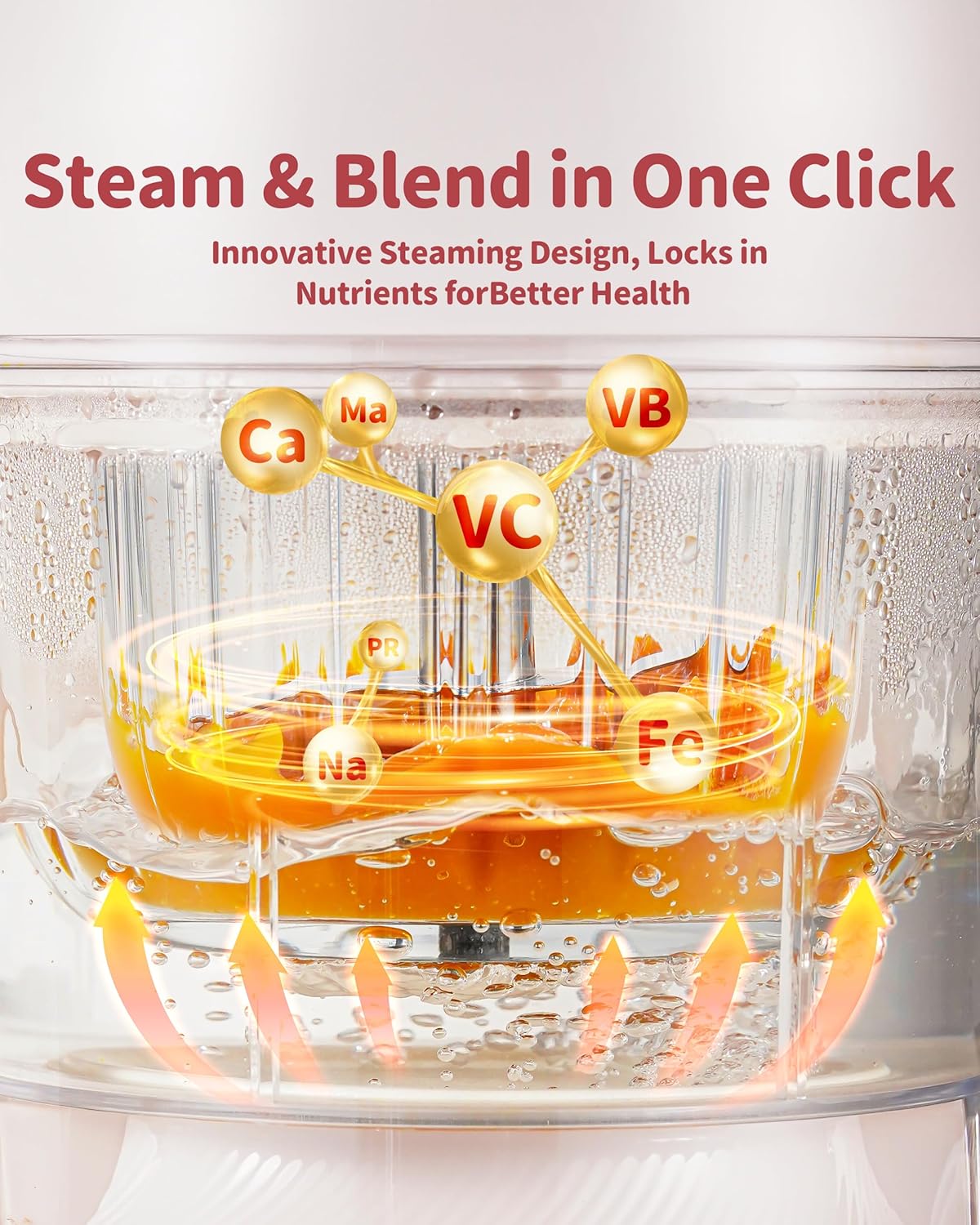 AMZCHEF Baby Food Maker with Auto Steam & Blend, 9-in-1 Baby Puree Maker with Food-grade glass, BPA-Free & Easy Cleaning, Touch Screen, Dishwasher Safe, Off-white