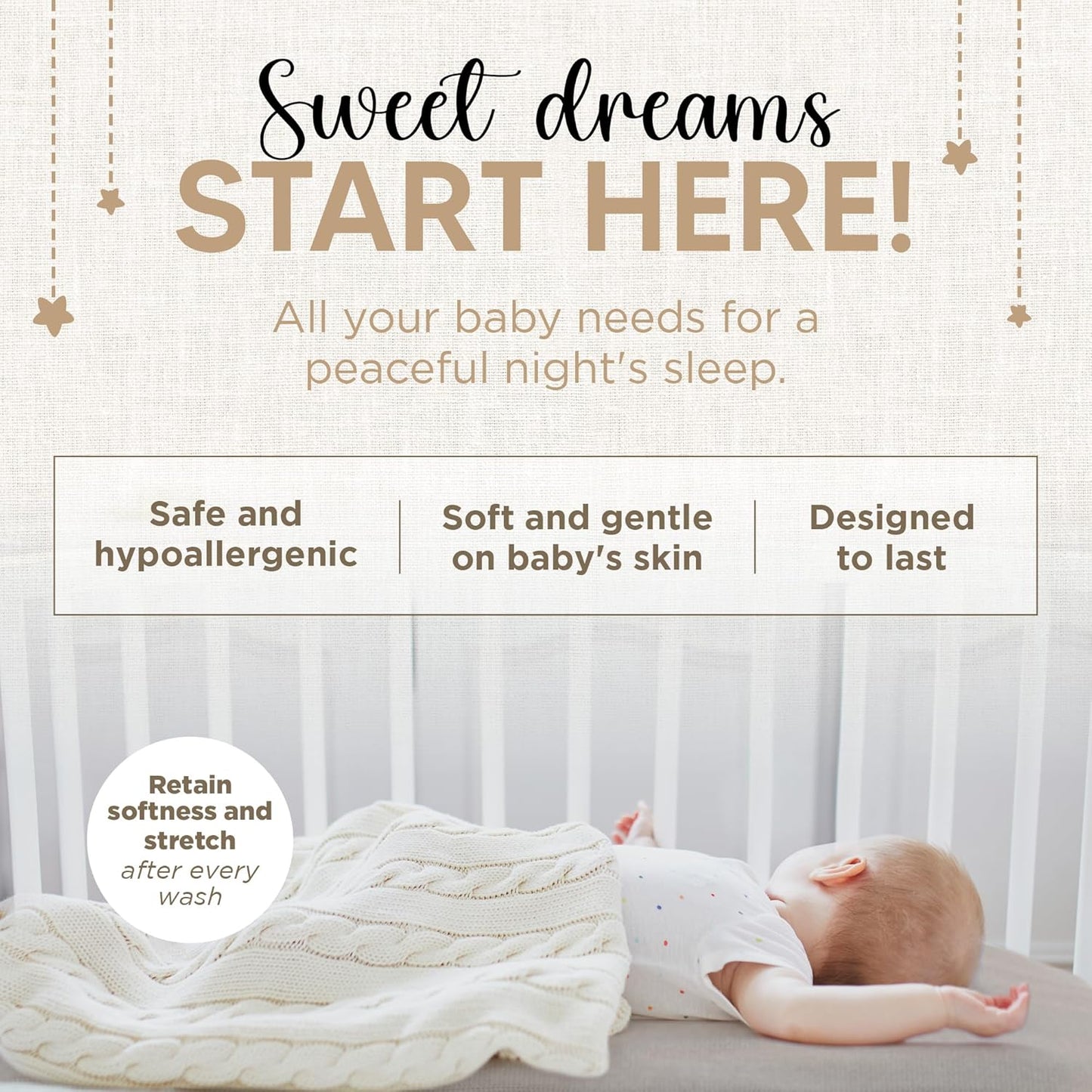 Bassinet Sheet for Bassinet Mattress - 100% Organic Jersey Knit Cotton - Snuggly Soft & Cozy Sheets Fitted for Oval Rectangle & KoolaBaby Bedside Sleeper - White & Grey 2 Pack