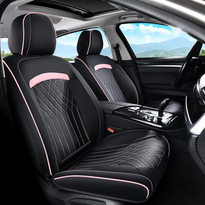 FLORICH Car Seat Covers Front Seat, Leather Seat Covers for Cars, Car Seat Protector Waterproof, Universal Automotive Seat Covers, Front Car Seat Cover Fit for Most Sedans SUV Pick-up Truck