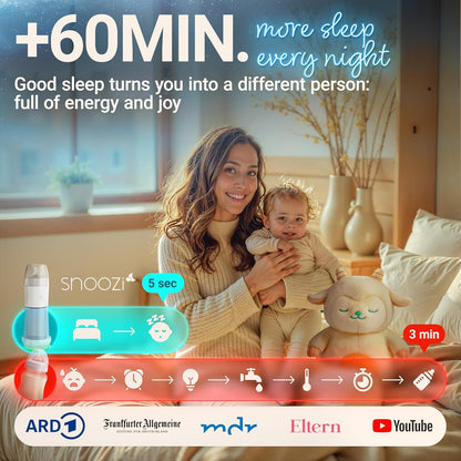 SNOOZI Set of 1 – Baby Night Bottle with Bottle Warmer – Baby Bottle with Integrated Formula Dispenser for Stress-Free Night Feedings (1 Bottle per Night)