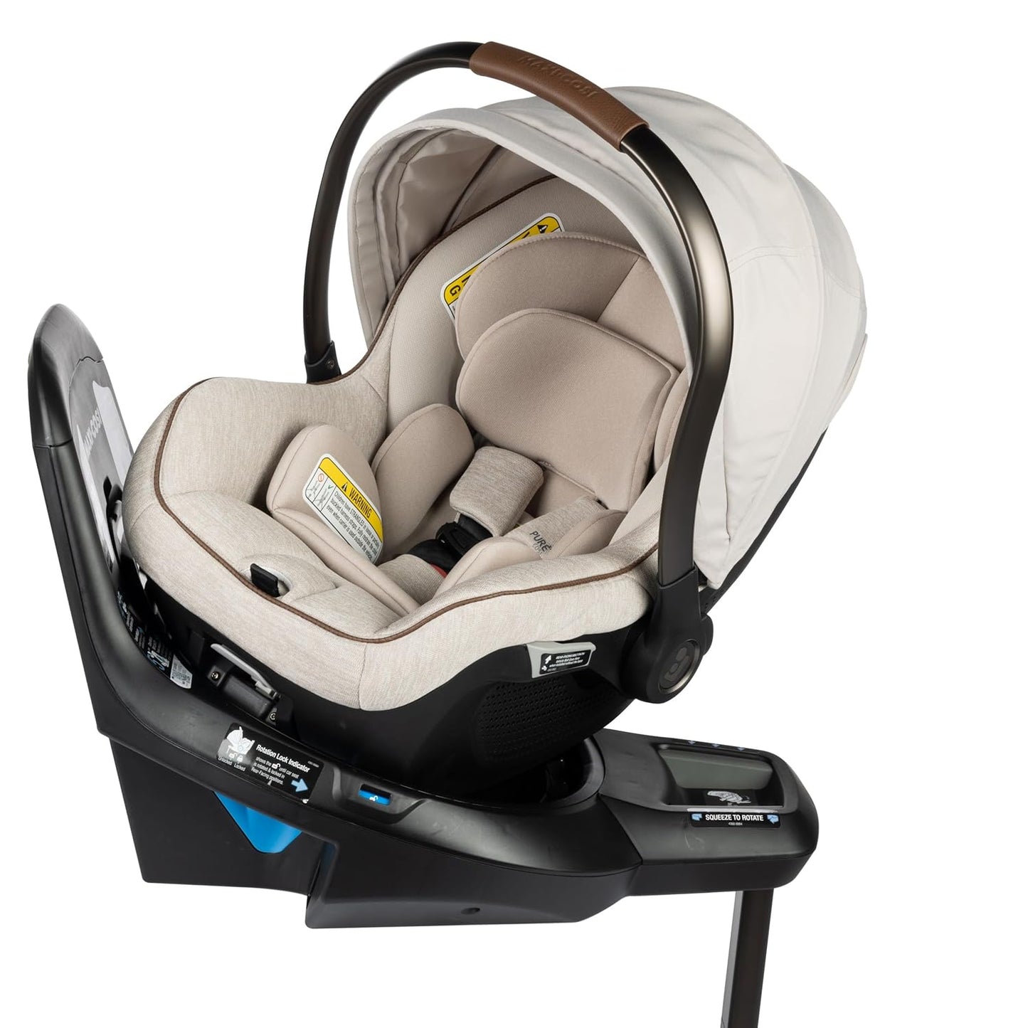 Maxi-Cosi Peri 180 Rotating Infant Car Seat, Baby Car Seat Rotating Carseat, Swivel Car Seat, Onyx Wonder