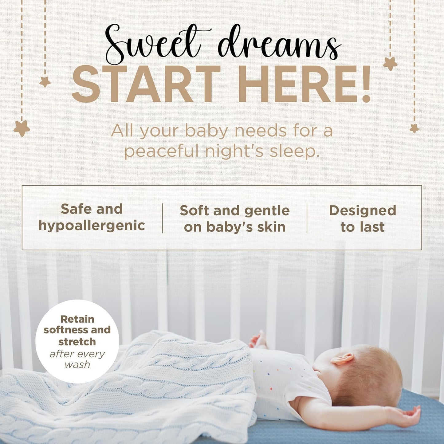 Bassinet Sheet for Bassinet Mattress - 100% Organic Jersey Knit Cotton - Snuggly Soft & Cozy Sheets Fitted for Oval Rectangle & KoolaBaby Bedside Sleeper - White & Grey 2 Pack