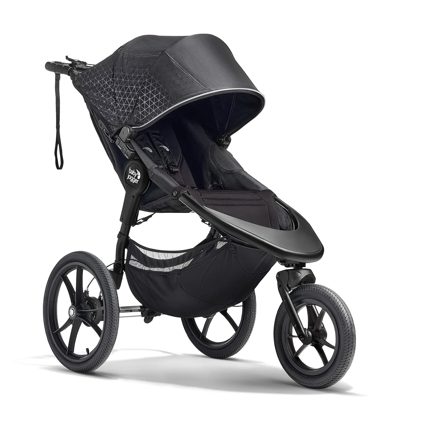 Baby Jogger Summit X3 3-Wheel Jogging Stroller with Hand Brake, Baby Stroller with One-Hand Compact Fold, All-Wheel Suspension for Running, Jogging, and Everyday Outings, Midnight Black