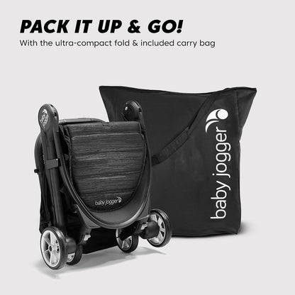 Baby Jogger City Tour 2 Carry-On Approved Travel Stroller, Ultra-Compact Baby Stroller, Lightweight, Easy Fold, Baby Travel Essential, Pitch Black
