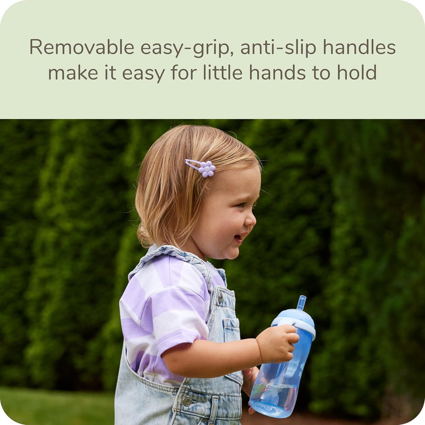 NUK Learner Straw Cup, 10oz, 2-Pack - Toddler Sippy Cup with Soft Straw for Easy Drinking, Suitable for Ages 8 Months and Up, Timeless Collection