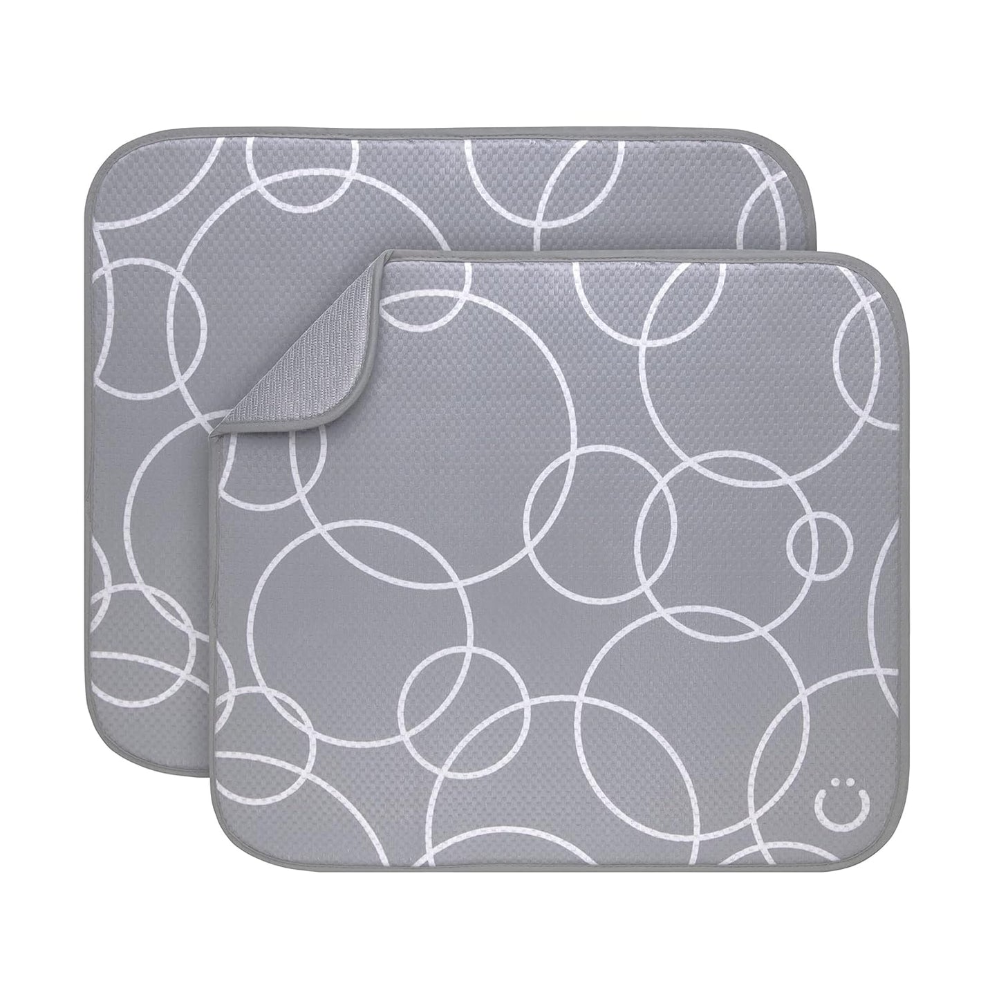 Ubbi Microfiber Dish Drying Mat, Baby Bottle Drying Mat, Kitchen Counter Dish Mat, Pack of 2