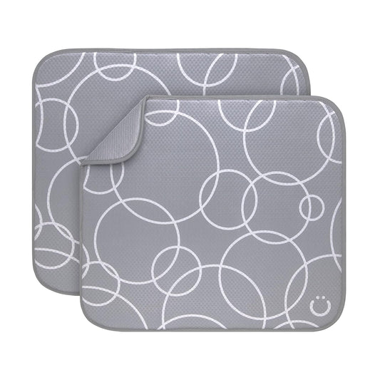 Ubbi Microfiber Dish Drying Mat, Baby Bottle Drying Mat, Kitchen Counter Dish Mat, Pack of 2