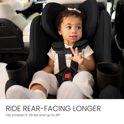 Britax Galaxy360 Slim Rotating Convertible Car Seat with SwivelSmooth Steel Ring – Teak