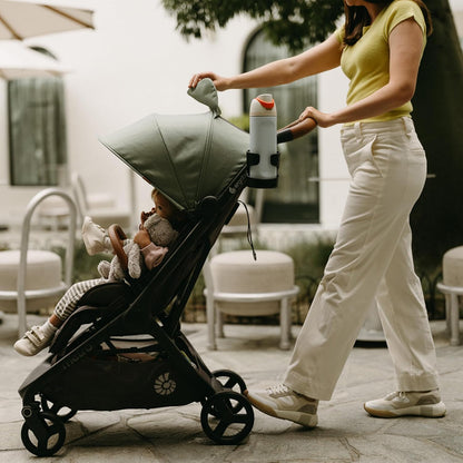 Ergobaby Metro 3 Baby Stroller for Newborns, Infants, and Toddlers - Travel Stroller with One-Hand Fold, Near-Flat Recline, Adjustable Handlebar - Onyx Black