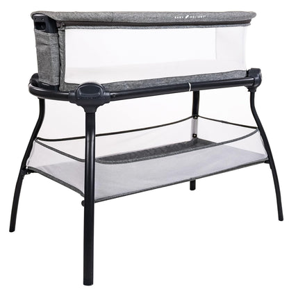 Baby Delight Beside Me Doze Deluxe Baby Bassinet, Bedside Sleeper, Foldable, Removeable Canopy, Pebble Grey
