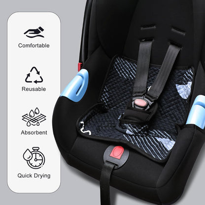 Car Seat Protector for Potty Training, 2 Pack Waterproof CarSeat Liner Toilet Training for Baby Infant Toddler, Dry Seat Piddle Pads Cover for Strollers (Gray)