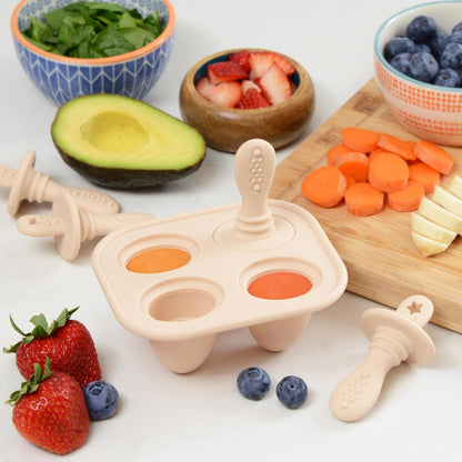 PrimaStella Silicone Petite Pops - Baby Popsicle Mold - BPA Free - Dishwasher Safe - 4 months+ Teether Pops