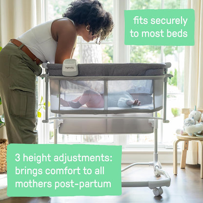 Ingenuity Dream Hero Starlight 3-in-1 Co-Sleeping Bassinet and Crib - Lume (Grey), Unisex, Newborn to 12 Months