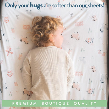 Bedside Sleeper Bassinet Sheets for 33x20 Inch Mattress Pad – Compatible with Maxi COSI Iora, Kidsclub, Angelbliss, Baby Joy, Koola Baby Bedside Bassinet – 100% Jersey Cotton – 2 Pack