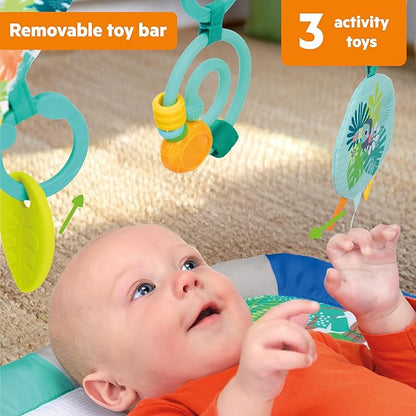 Bright Starts Tropical Treetop Baby Activity Gym & Tummy Time Mat, Ages Newborn & Up
