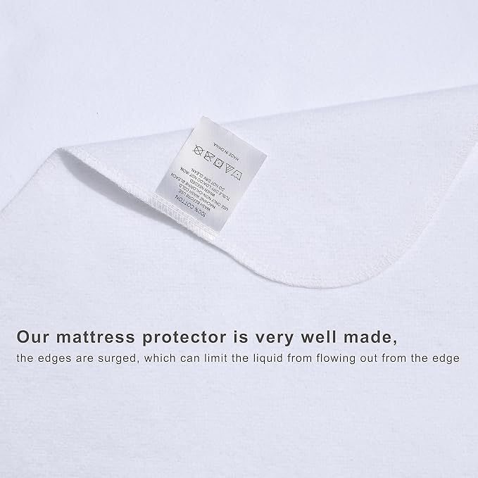Flannel Crib Protector Pad，100％ Waterproof Mattress Protector Pad, One Size, 27" X 39", 2Pack