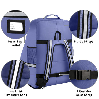 Car Seat Travel Bag,Padded Car Seats Backpack with Steel Cable Handle and Reflective Stripes, Large Durable Carseat Carrier Bag,Airport Gate Check Bag,Infant Seat Travel Bag with Shoulder Strap,Black