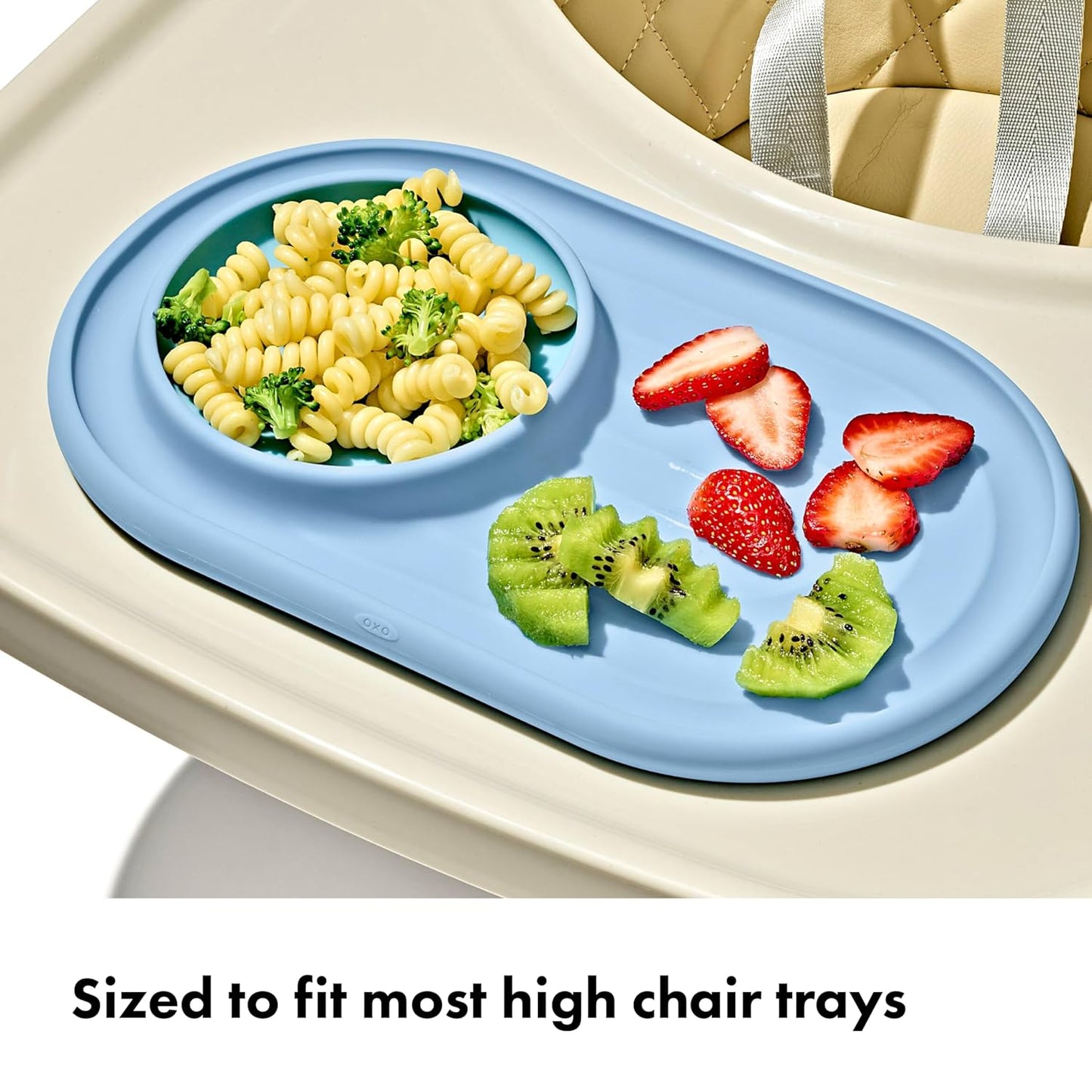 OXO Tot Textured Suction Plate & Spoons Set, Baby Led Weaning Supplies