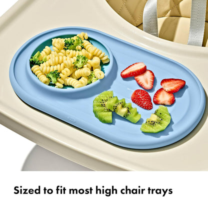OXO Tot Textured Suction Plate & Spoons Set, Baby Led Weaning Supplies