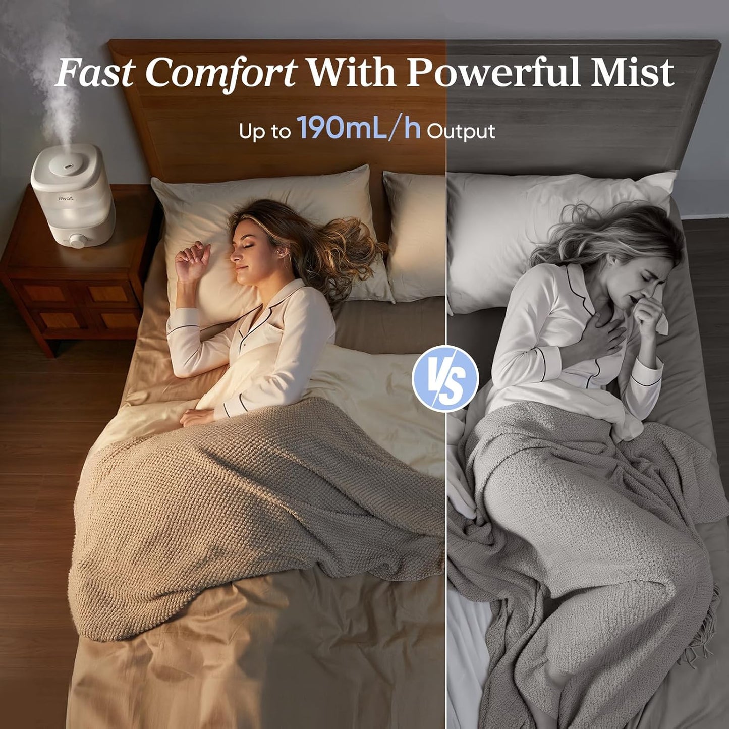 LEVOIT Dual 200S Smart Humidifiers for Bedroom, Top Fill, Customize Humidity for Home, Baby Nursery & Plants with Humidistat, Essential Oil Diffuser, Schedule, Timer, APP & Voice Control, 3L, Blue
