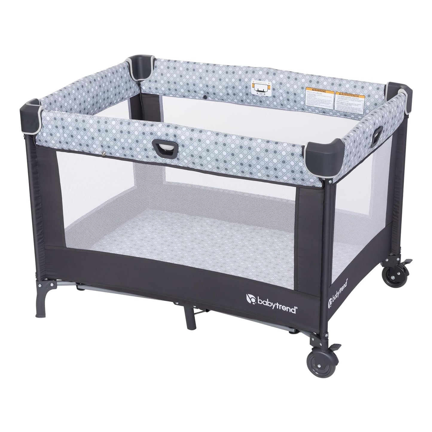 Baby Trend Nursery Den Playard with Snooze Pod and Flip Over Changer, Diamond Sage