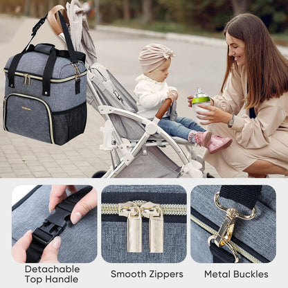 Mam Breastmilk Cooler Bag with Ice Pack for 4 Bottles - See-through Breast Pump Bag for Baby Bottles 4oz-9oz
