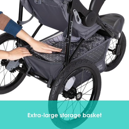 Baby Trend Expedition® Zero Flat Jogger with LED Lights, Dash Grey