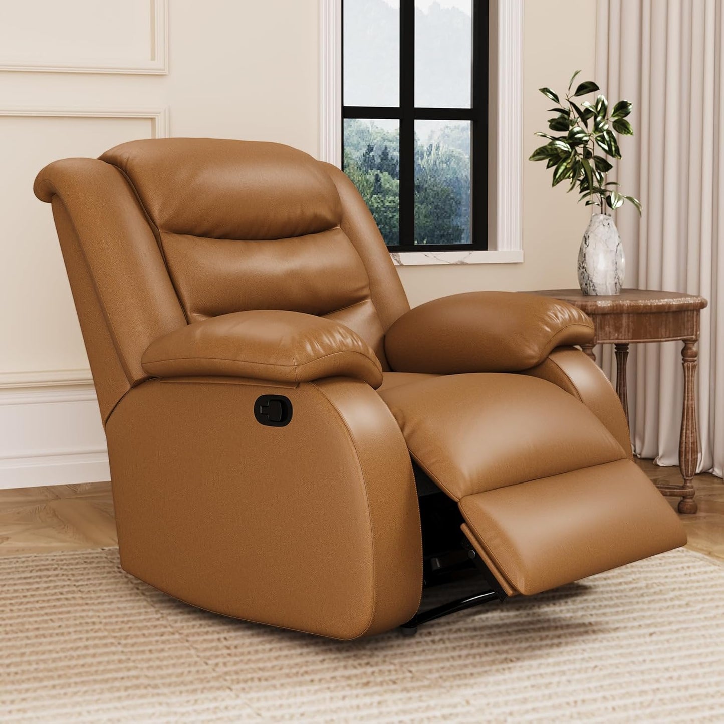 Power Swivel Rocker Recliner,Fabric Glider Recliner Nursery Chair,Small Rocking Chair,Single Reclining Sofa with Lumbar Support,USB&Type-C Ports,Living Room Home Threater Seat, Flint Grey