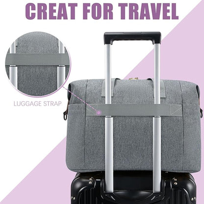 Tuwubi Diaper Bag Tote,Baby Diaper Bag with Pacifier Case Large Travel Diaper Tote Caddy for Mom and Dad Multifunction Large Baby Bag - M-Light Grey