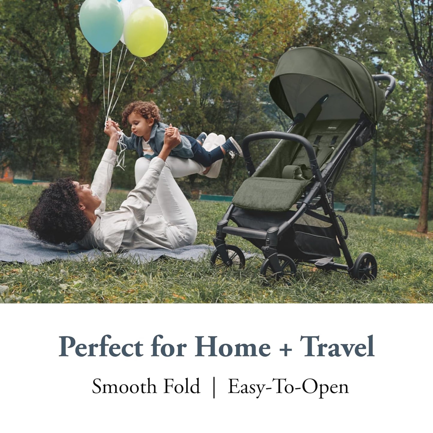 Inglesina Quid 2 Stroller - Midnight Blue - Ultra Compact Lightweight Travel Stroller, Babies and Toddlers, Airplane Overhead, Foldable, Reclining Seat, Collapsible Canopy, 3 Months - 50 lbs, BPA Free