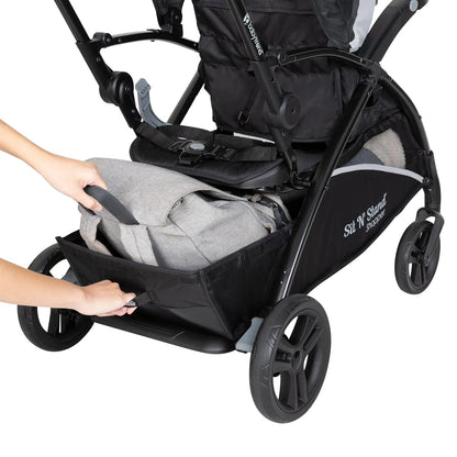 Baby Trend Sit N' Stand® Double 2.0 Stroller, Dash Black