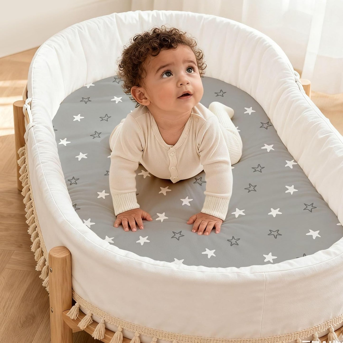 Bedside Sleeper Bassinet Fitted Sheets 20 x 33, 3 Pack Baby Delight Beside Me Dreamer,Babybond,Jimglo,koola,cowiewie,fodoss, Dream On Me Baby Square Bassinet, Pink Animal