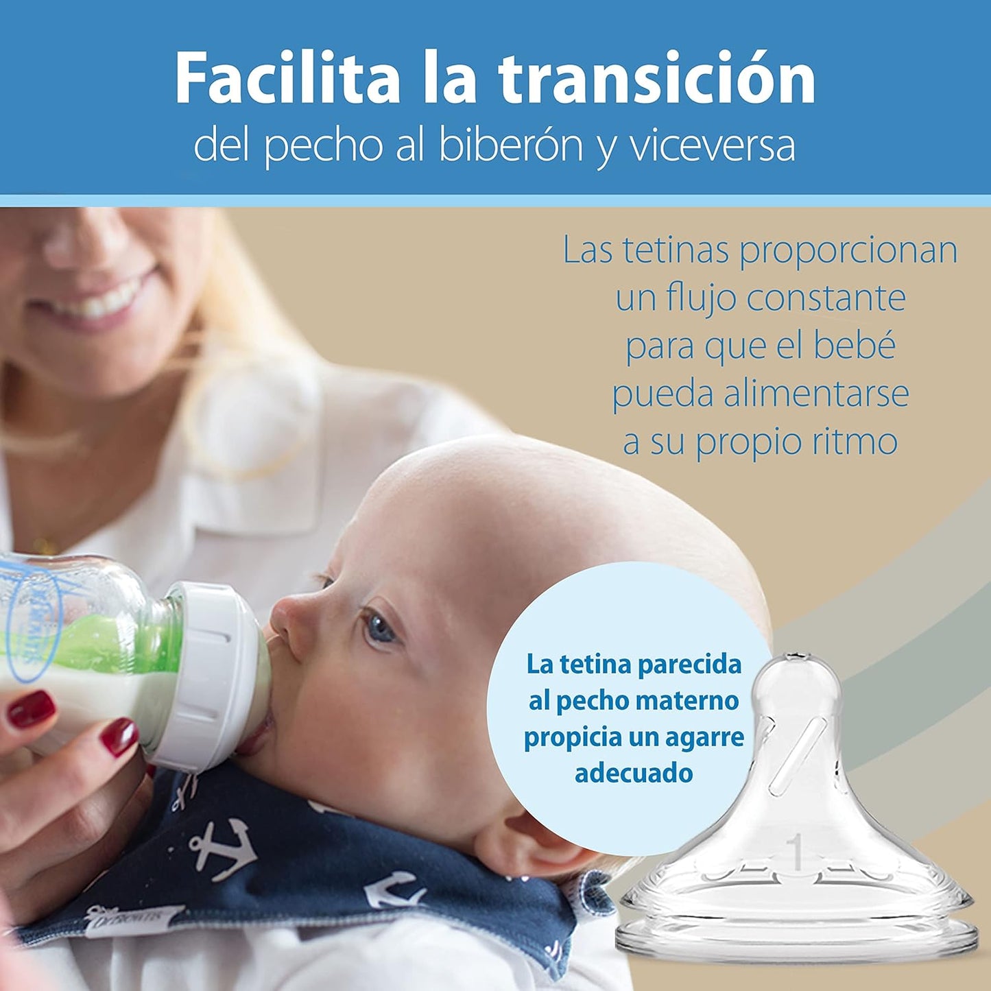 Dr. Brown’s Natural Flow® Level 2 Wide-Neck Baby Bottle Silicone Nipple, Medium Flow, 3m+, 100% Silicone Bottle Nipple, 6 Pack