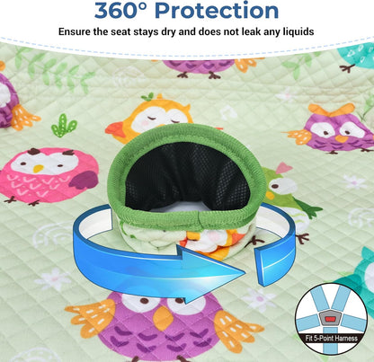 COOLBEBE Infant Car Seat Protector for Potty Training, 2 Pack Dry Waterproof Car Seat Liner Toilet Training for Baby Infant Toddler, Piddle Pads Cover Car Seat Pad for Strollers & Carseat (Grey,2PC)