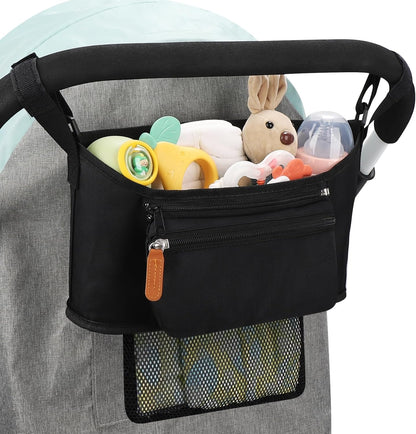 Accmor Universal Stroller Organizer with Detachable Phone Bag, Stroller Bag Caddy Organizer Stroller Accessories for Uppababy, Baby Jogger, Nuna, Doona, Britax Strollers