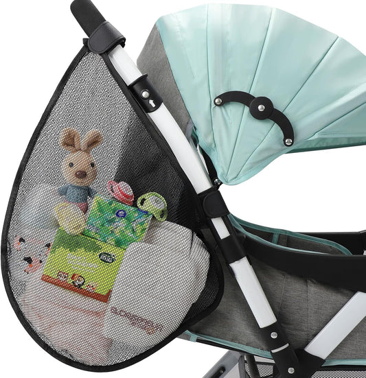 Accmor Universal Stroller Organizer, Side Sling Stroller Organizer, Mesh Cargo Net Stroller Storage Caddy, Stroller Bag Accessories Fits for Uppababy, Nuna, Baby Jogger, Britax, Doona Strollers