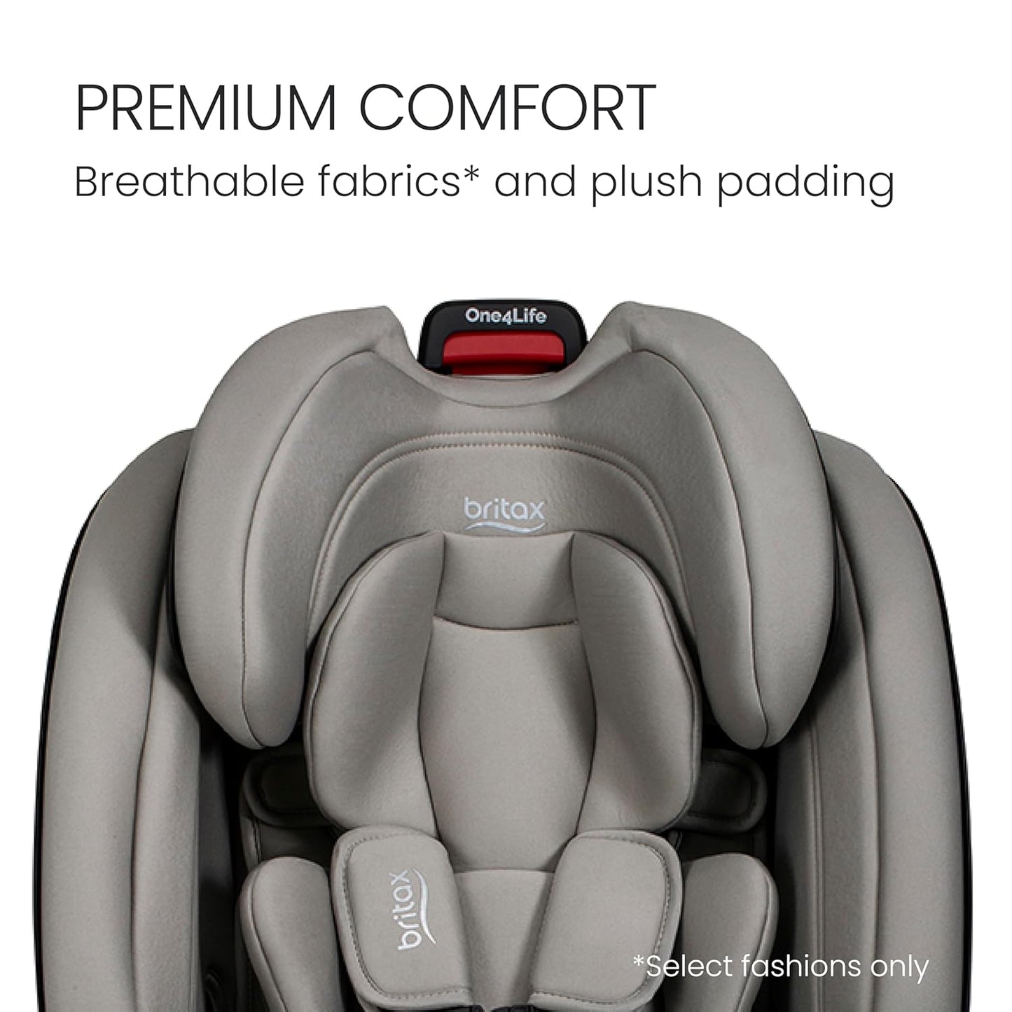 Britax One4Life All-in-One Car Seat, Up to 10 Years of Use, Rear Facing, Forward Facing, & Booster Modes, Extended Rear-Facing, ClickTight Installation & Breathable SafeWash Fabrics — Teak