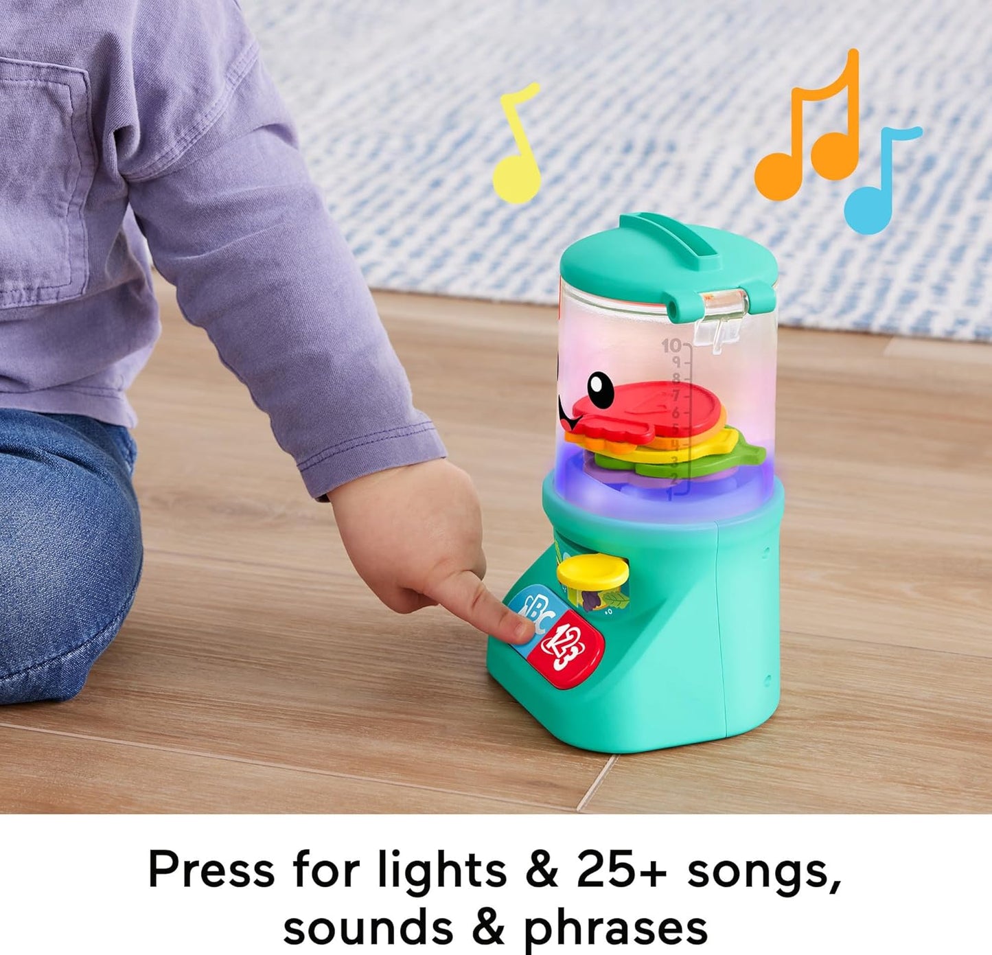 Fisher-Price Baby & Toddler Toy Laugh & Learn Counting & Colors Smoothie Maker Pretend Blender with Music & Lights for Infants Ages 9+ Months