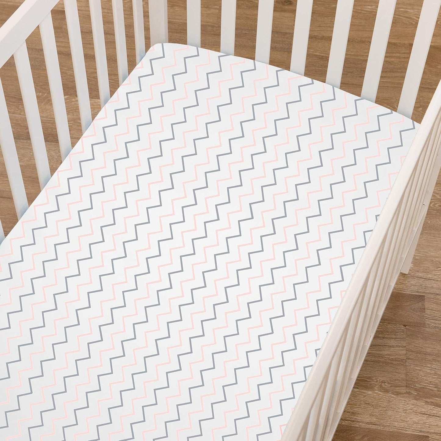 American Baby Company 100% Natural Cotton Fitted Pack and Play Sheet 39" x 27" - Soft & Breathable Pack N Play Sheet for Playpen, Playard & Mini Crib Mattress, Navy Whale, for Boys & Girls