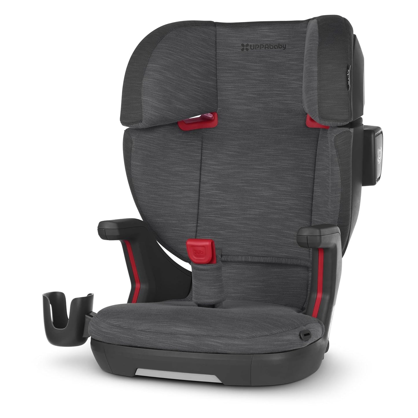 UPPAbaby Alta V2 High Back Booster Seat/Seven-Position, Active Support Headrest for Growing Children/SecureFit Integrated Belt Guide + Positioner/Cup Holder Included/Kavneer (Almond Mélange)
