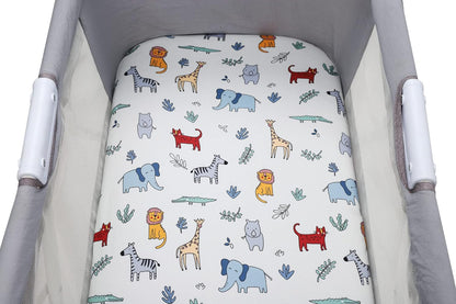 Onacosht Stretchy Bassinet Sheets 33" x 19" Compatible with Mika Micky, KoolaBaby (3 in 1), BabyBond, HARPPA and RICUTON Bedside Bassinet, 3 Pack for Baby Boy and Girl, Pink Floral