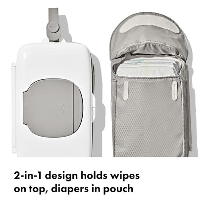 OXO Tot On-The-Go Wipes Dispenser with Diaper Pouch, Gray