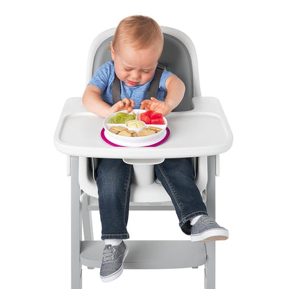 OXO Tot Stick and Stay Suction Divided Plate - Opal
