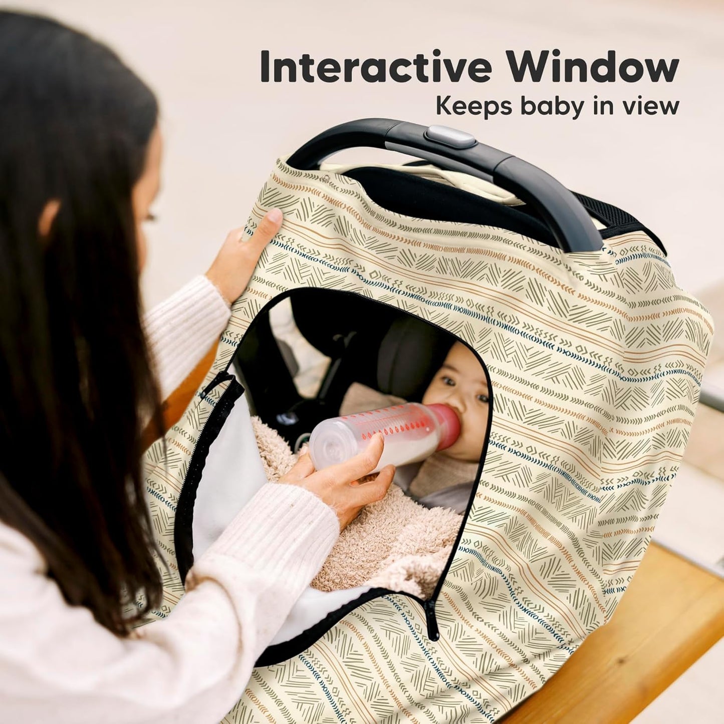 KeaBabies Winter Car Seat Cover Baby, Newborn - Universal Fit Infant Carseat Covers Baby Girl, Boy, Breathable, Lightweight Blanket, Easy to Use Stroller Canopy, Rain, Wind, Sun Shade (Laurel)