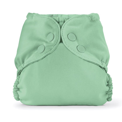 Esembly Cloth Diaper Cover - Reusable Swim Diaper, Waterproof, Breathable - Adjustable Outer Layer Over Absorbent Inner for Blowout Protection - Sea Glass, Size 2 (18-35lbs)