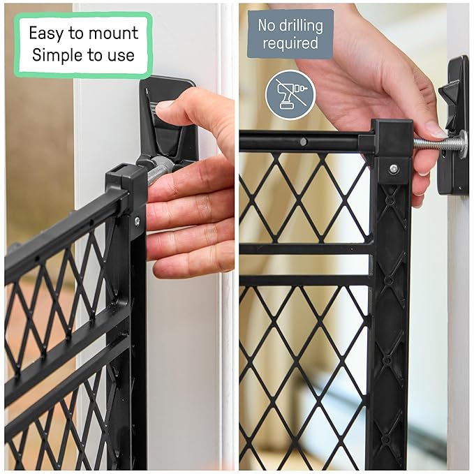 Ingenuity Doorway 42W Series Baby and Dog Gate 2-Pack, Indoor Outdoor, Won't Rust or Warp, Galvanized Steel, Fits 23-42" Openings; 24” Tall