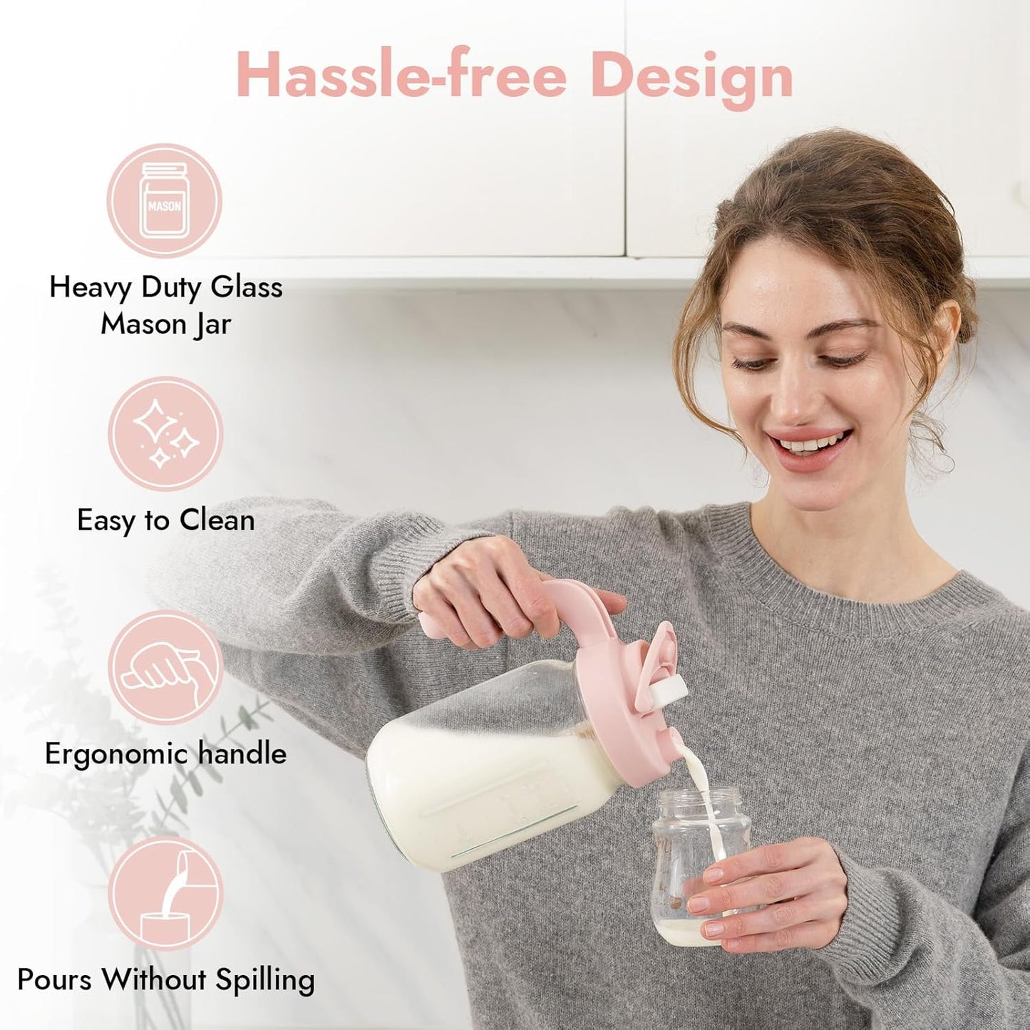 Papablic Baby Tongue Cleaner and Glass Formula Mixing Pitcher