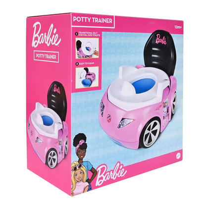 Barbie™ Convertible Car Potty Training Toilet, Includes Detachable Toddler Toilet Seat and Kids Potty, Ages 12 Months and Up, Pink