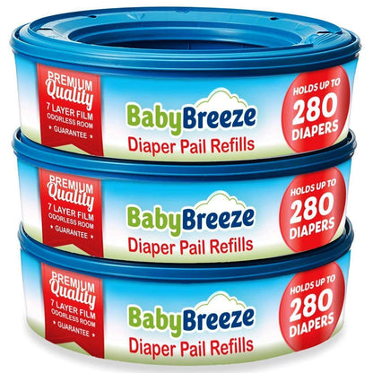 Diaper Pail Refill Bags Compatible with Playtex Diaper Genie- 1960 Count (7 Sets of 1 Pack) – by BabyBreeze