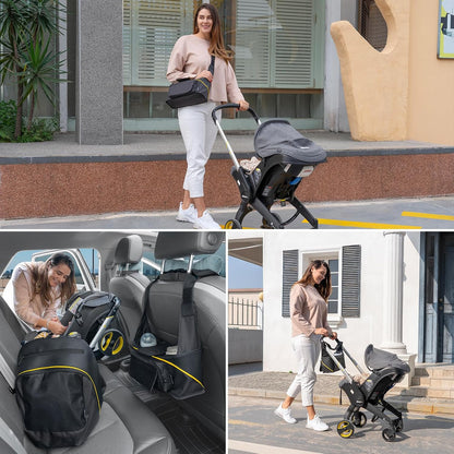 Storage Bag for Doona Infant Car Seat Stroller, Large Capacity Diaper Bag, Wearable Backpack, Stroller Organizer, Easy Access Zipper, Water-Repellent Lightweight Baby Travel Essentials Organizer